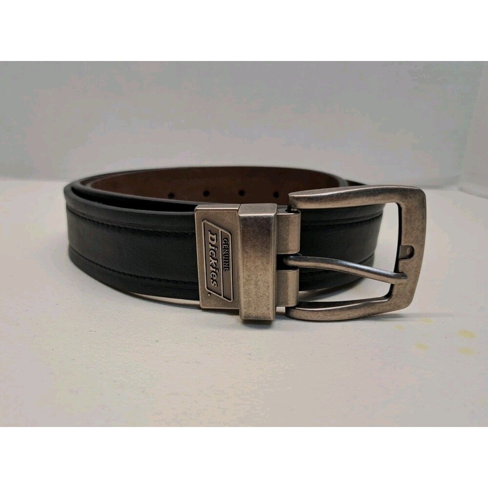 Dickies Men's Reversible Belt Black-Brown 46-48"